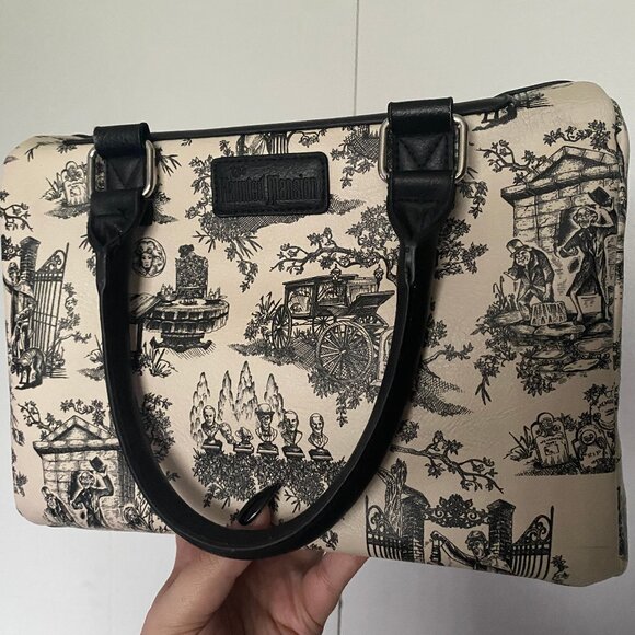 Disney Haunted Mansion Toile Print Handbag - Picture 1 of 3
